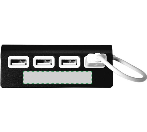 Hub USB em alumínio de 4 portas